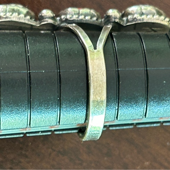 Vintage Navajo Sterling Silver Turquoise & Coral Stones Ring size 6 - Picture 6 of 8